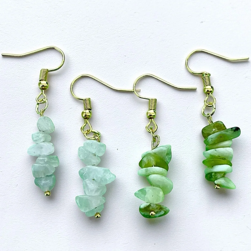 🆕 2 Pairs KIDS Gemstones Earrings-Small